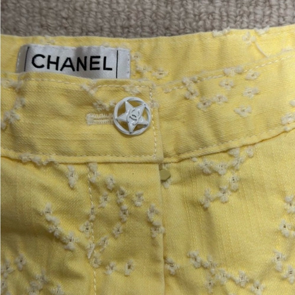 ***SOLD*** Chanel Logo Broderie Anglaise Bermuda Shorts - Picture 4 of 6